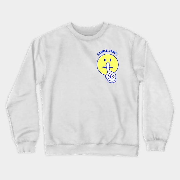 Silence, Faker Crewneck Sweatshirt by Dominique Arce